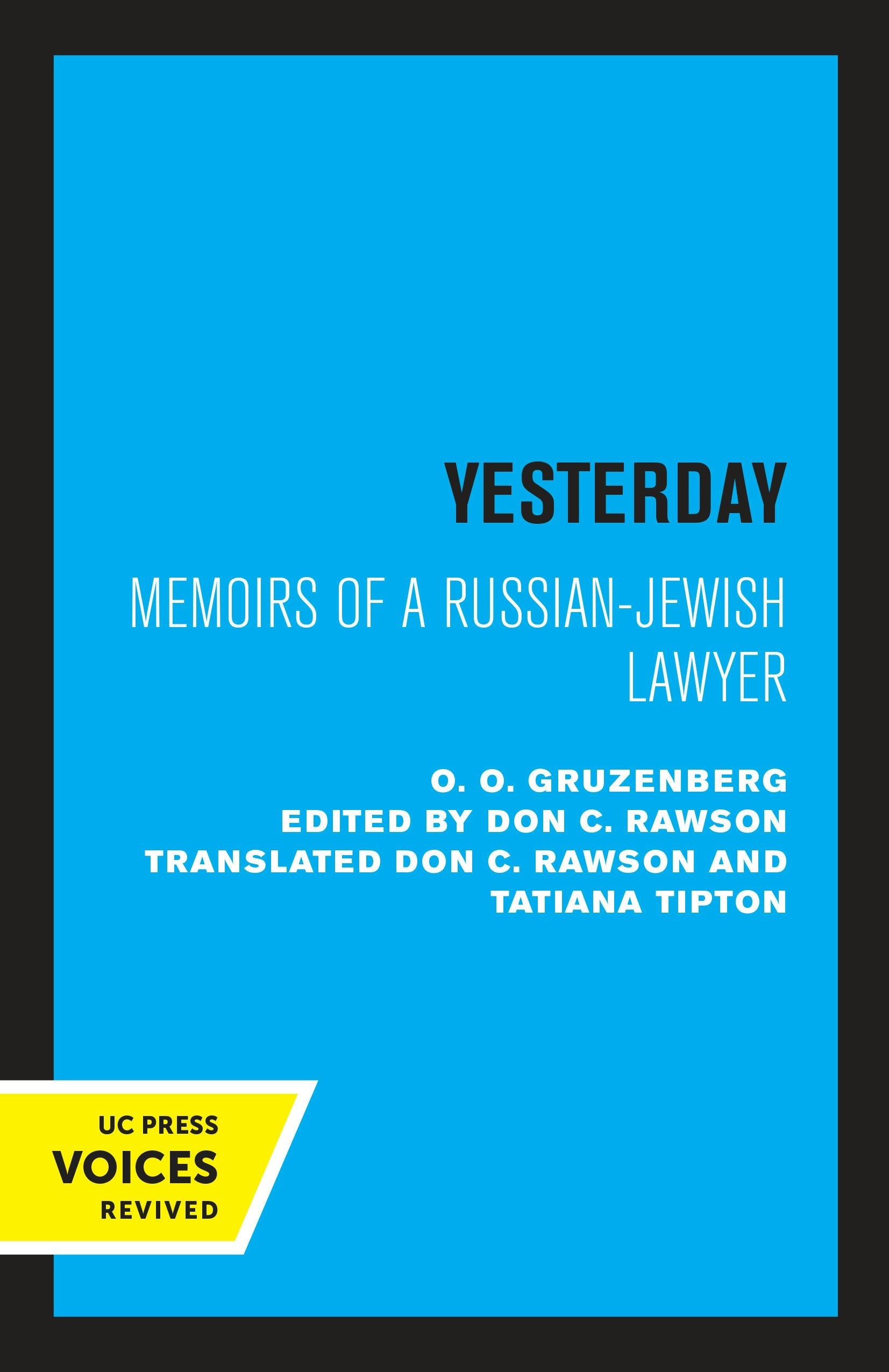Book cover image for Yesterday ISBN: 9780520338067